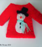 Snowman Jumper Brooch on Christmas Cards - Image 3