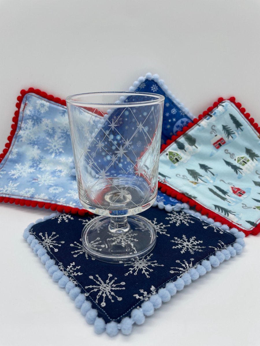 Christmas coasters, set of 4