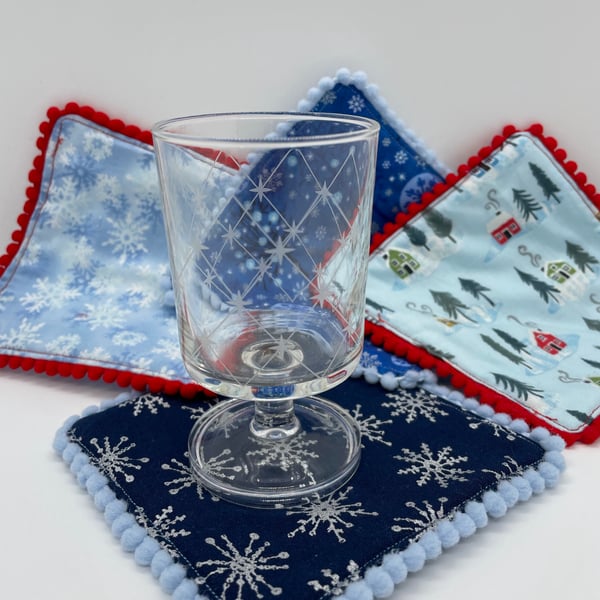 Christmas coasters, set of 4