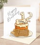 Personalised Dog Birthday card with birthday biscuit