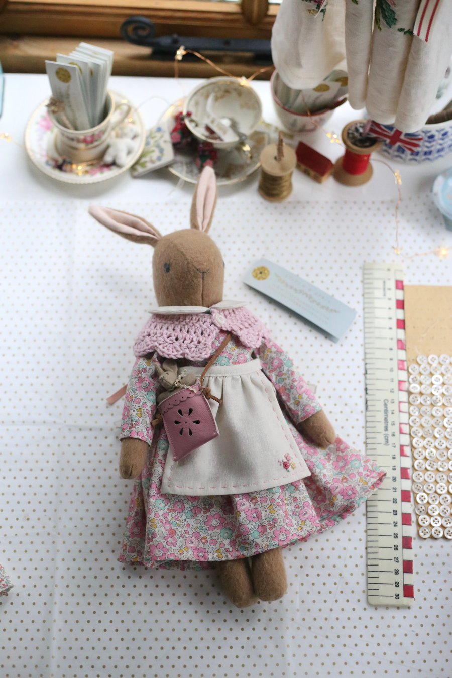 Reserved listing for Sarah S - Heirloom Liberty Bunny Betsy Ann