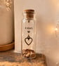 Personalised 8th Bronze Anniversary Heart Message Bottle Keepsake - Image 6