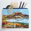 The Dales velvet makeup, Jewellery, toiletries bag, pencil case or kindle pouch.