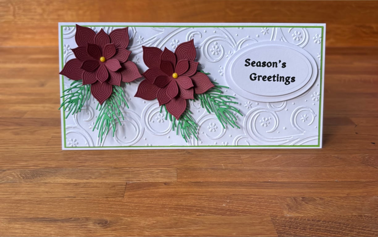 Poinsettias and Ferns