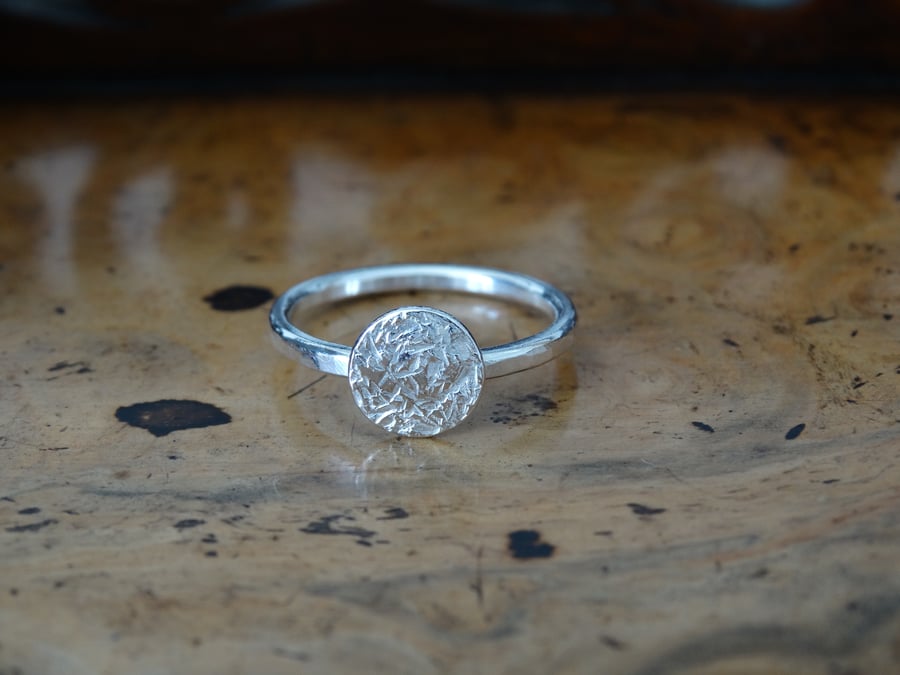Eco Silver winter solstice stacking ring