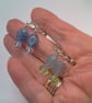Clip On Earrings with Opaline Ovals and a Crystal, Gift for Her, Colour Choice - Image 10