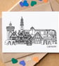 Colchester Skyline Greetings Card - Image 1