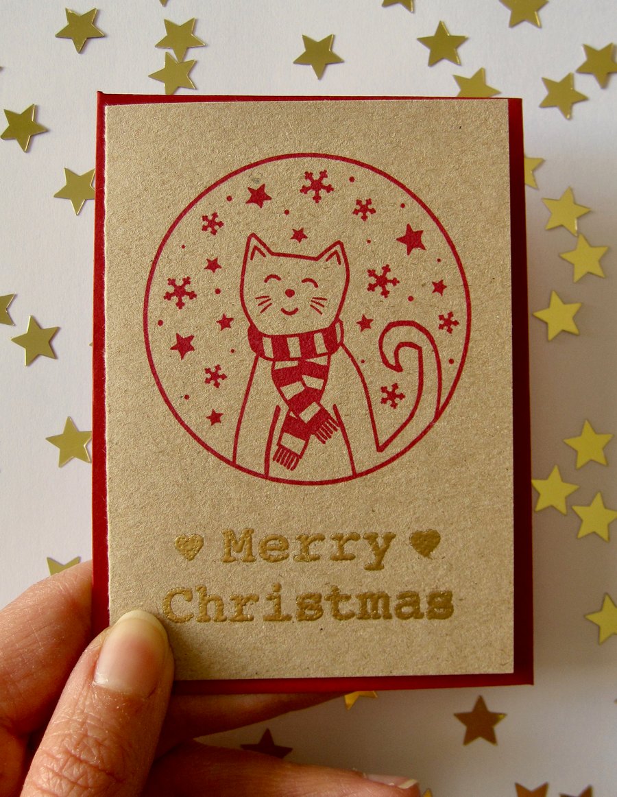 Set of 5 mini Christmas cards