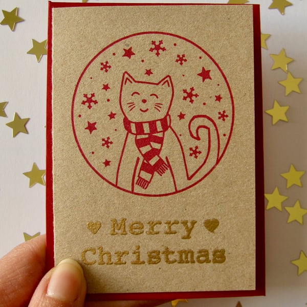 Set of 5 mini Christmas cards