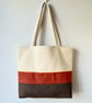 Colour Block Tote Bag - Copper Canopy, Handmade in Bristol - Image 8
