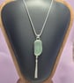Beautiful Unique Foam Color Seaham Seaglass Pendant Necklace  Sterling Silver  - Image 10