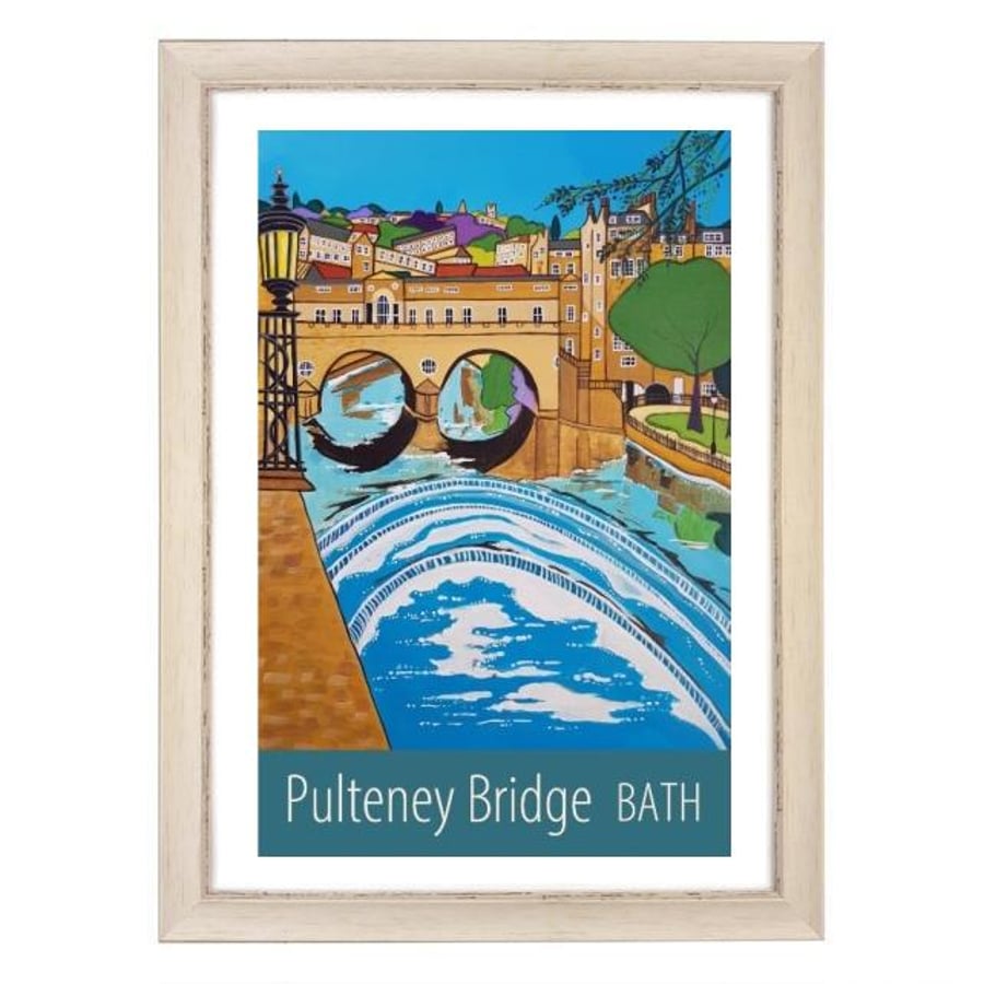 Bath Pulteney Bridge travel poster print by Susie West