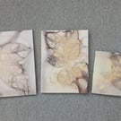 Set of 3 Eco Printed Pamphlet Stitched Notebooks