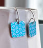 Turquoise square drop earrings