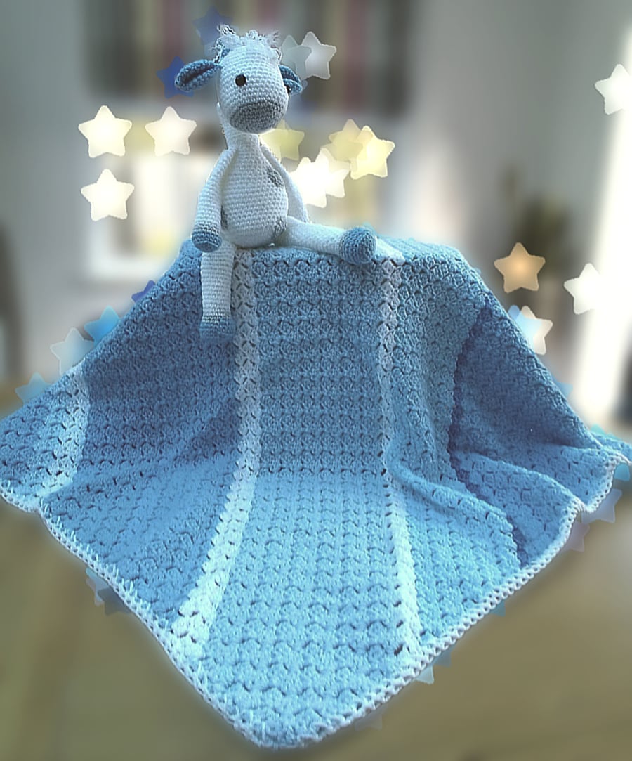 Crocheted baby blanket - giraffe sold separately