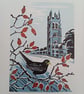 On winter's day - linoprint - Image 2