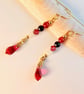 Swarovski Ruby Red Teardrop Earrings - Handmade In Devon - Image 2
