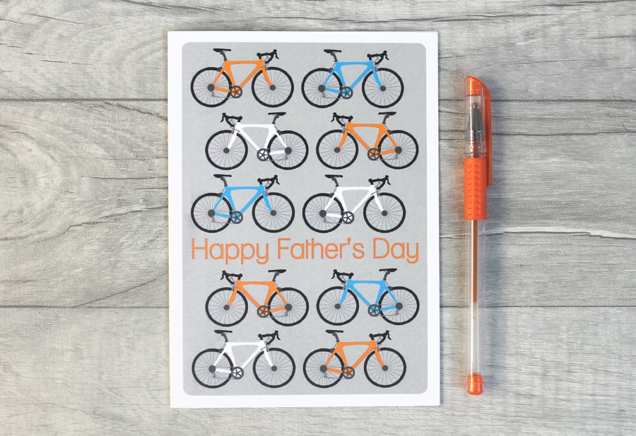 Personalised Cycling Fathers Day Card, Road Bike, Bicycle Best Daddy Card