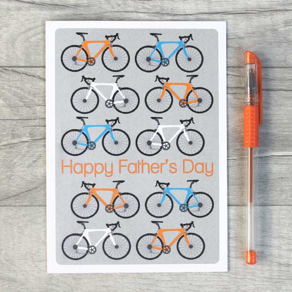 Personalised Cycling Fathers Day Card, Road Bike, Bicycle Best Daddy Card