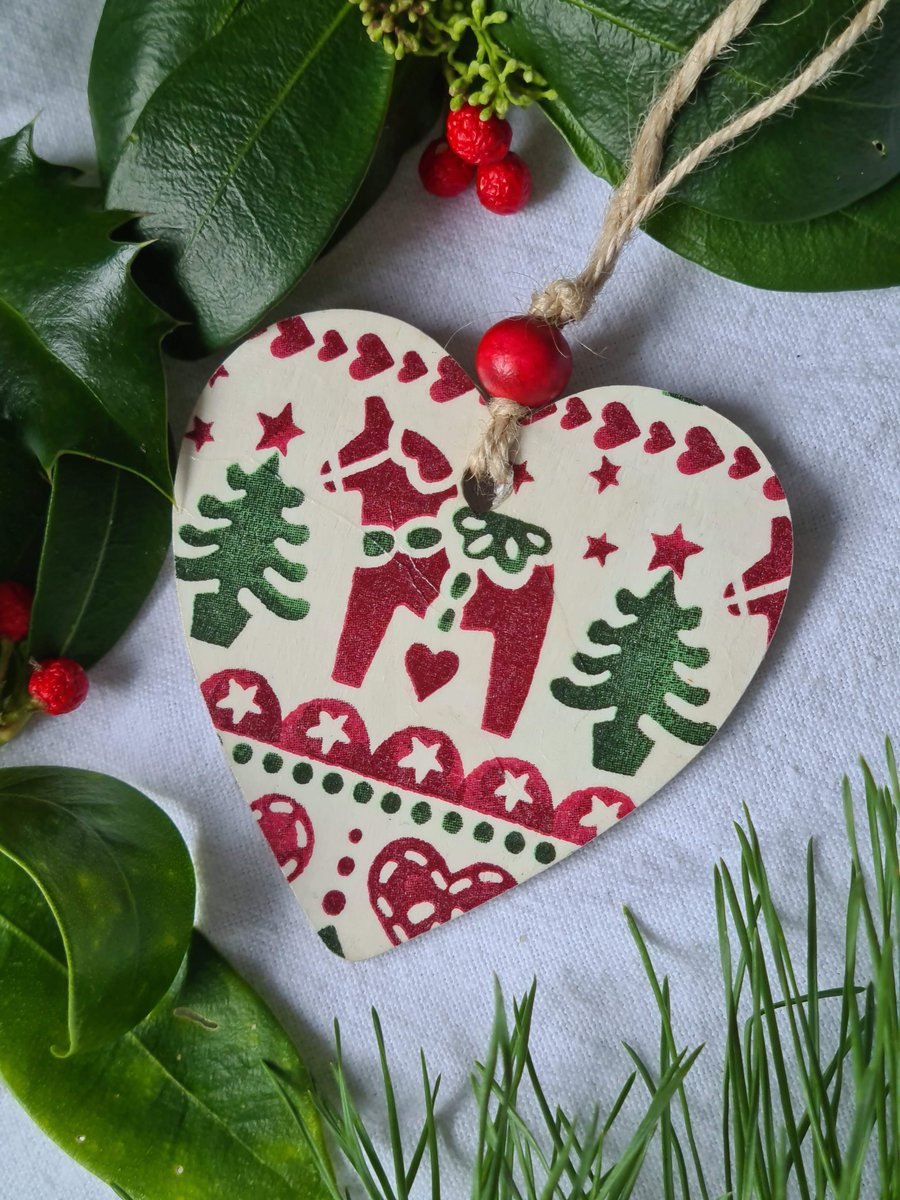 Emma Bridgewater Joy design Christmas horse decoration decoupage letterbox gift