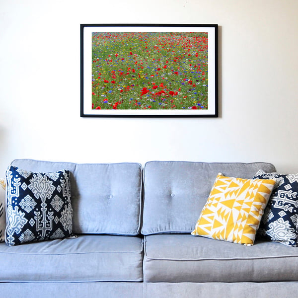 Wildflower meadow wall art print
