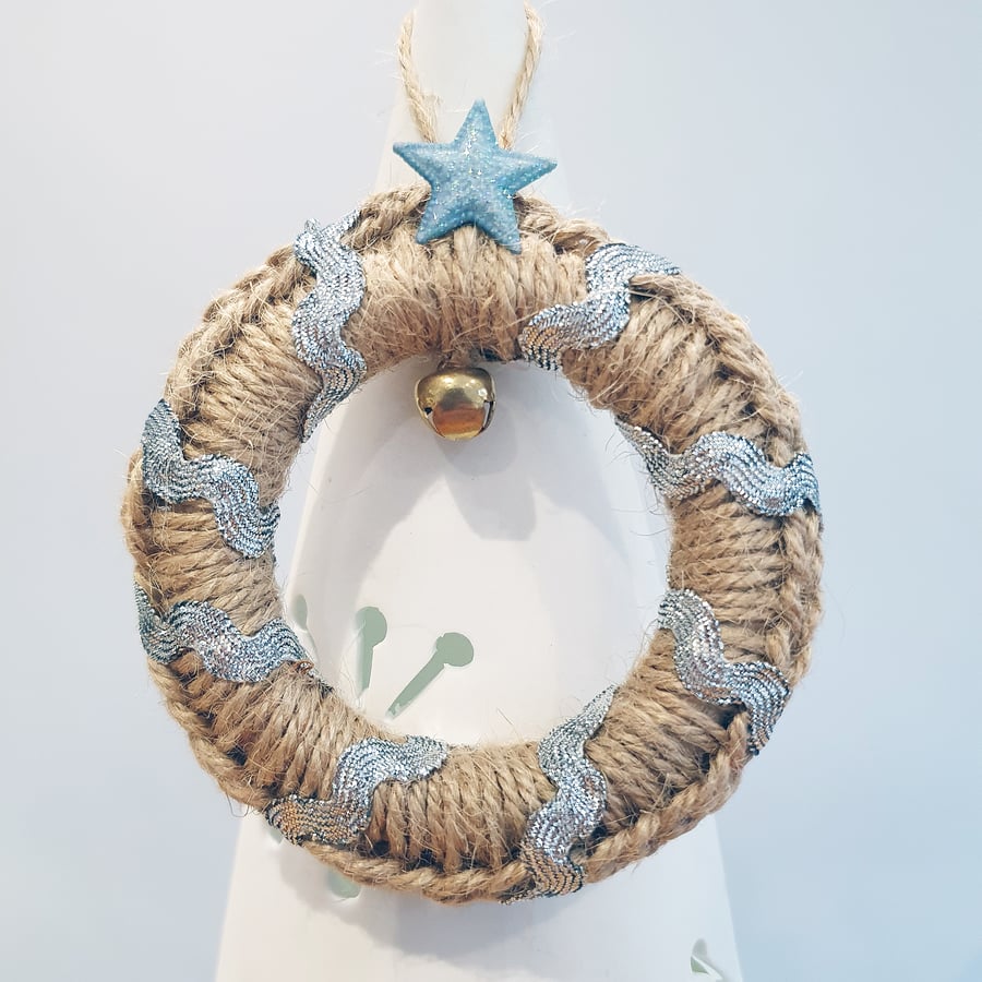 Ribbon Wrap Hoop (Blue)