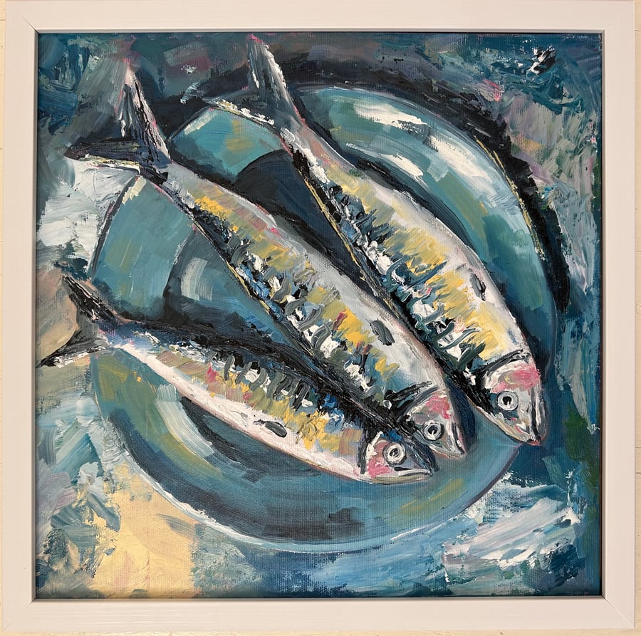 Three Mackerel on a Plate