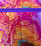 Rainbow Marble Effect Quilted Fabric Box Shape Makeup Bag - Image 5