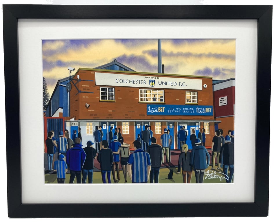 Colchester, Framed & Unframed Fine Art Print Utd Football Club FC, Layer Rd Gift