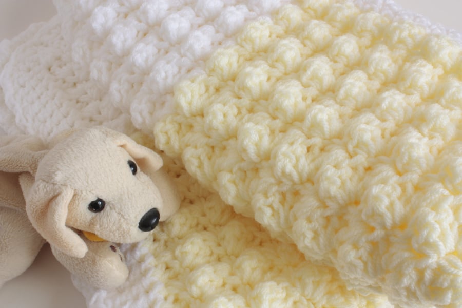 Handmade crochet baby blanket 