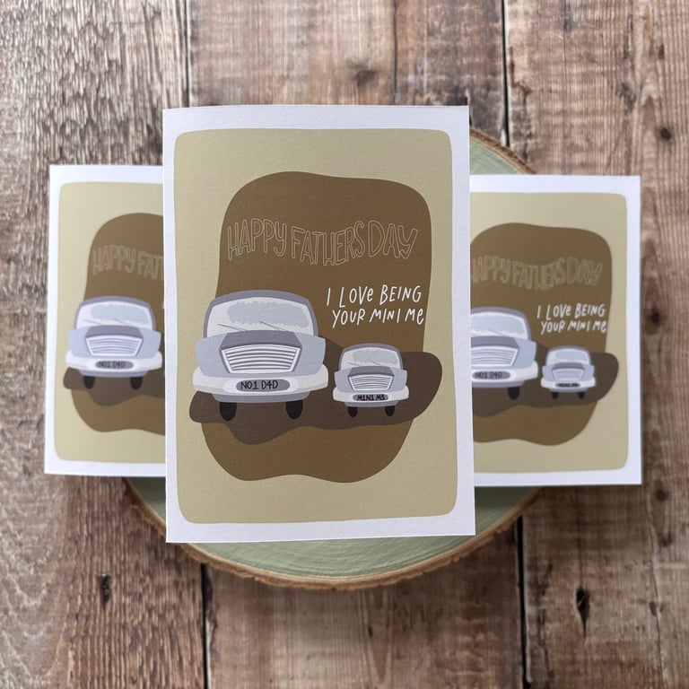 Father's Day Card, Car Lovers, Modern Calligraphy, Greeting Card, Cars