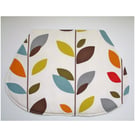 Wedge Placemat For Round Table Leaves Red Orange Green Grey Blue