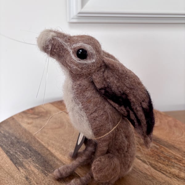 Needle felt Moongazing Hare 