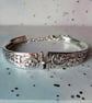 Handmade silver plated spoon handle bracelet. 