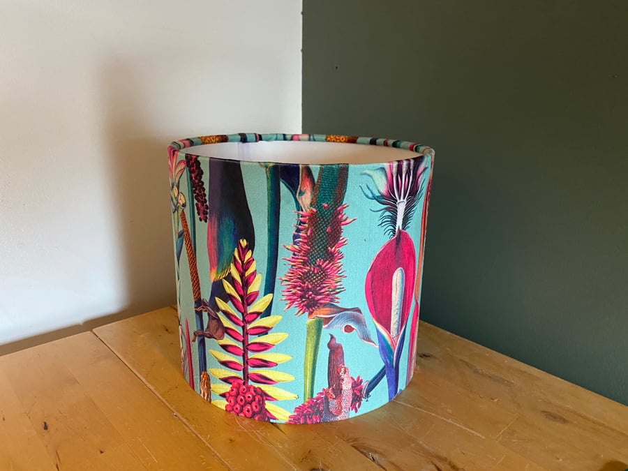 A Beautiful Botanical Tropical 20cm Table Lampshade 