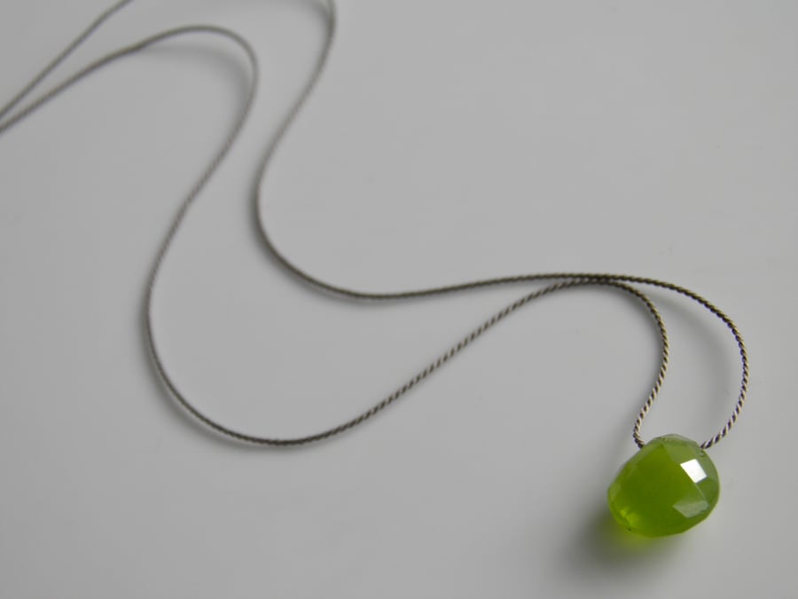 Vesuvianite Green Chalcedony Necklace 