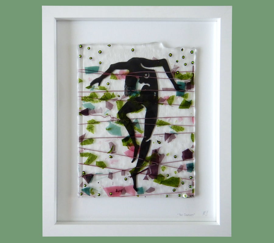 Handmade Fused Glass 'The Dances' Picture