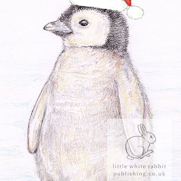 Emperor Chick - Christmas Hat Card
