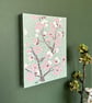 Mosaic Floral Art - Cherry Blossom Mosaic Wall Plaque in Pink and Pistachio  - Image 4