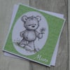 James Bear with Daisy - Mum - Birthday or Mother's Day Card