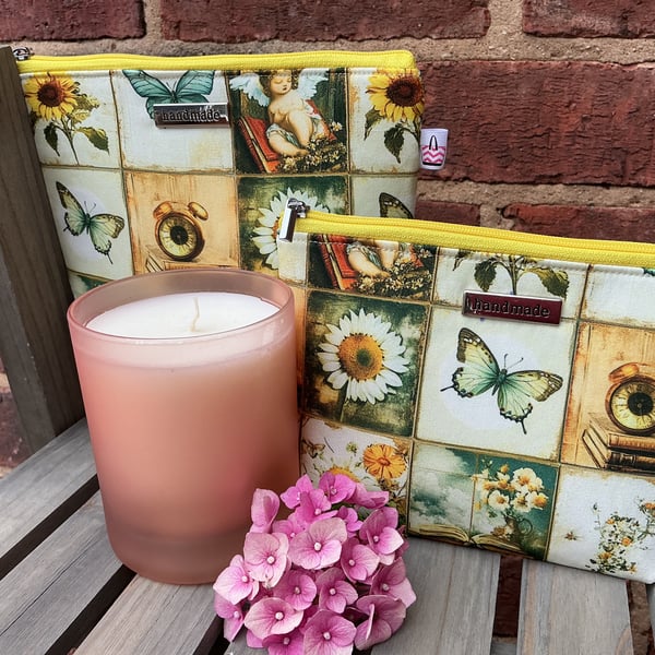Vintage Look Nature Zip Pouch