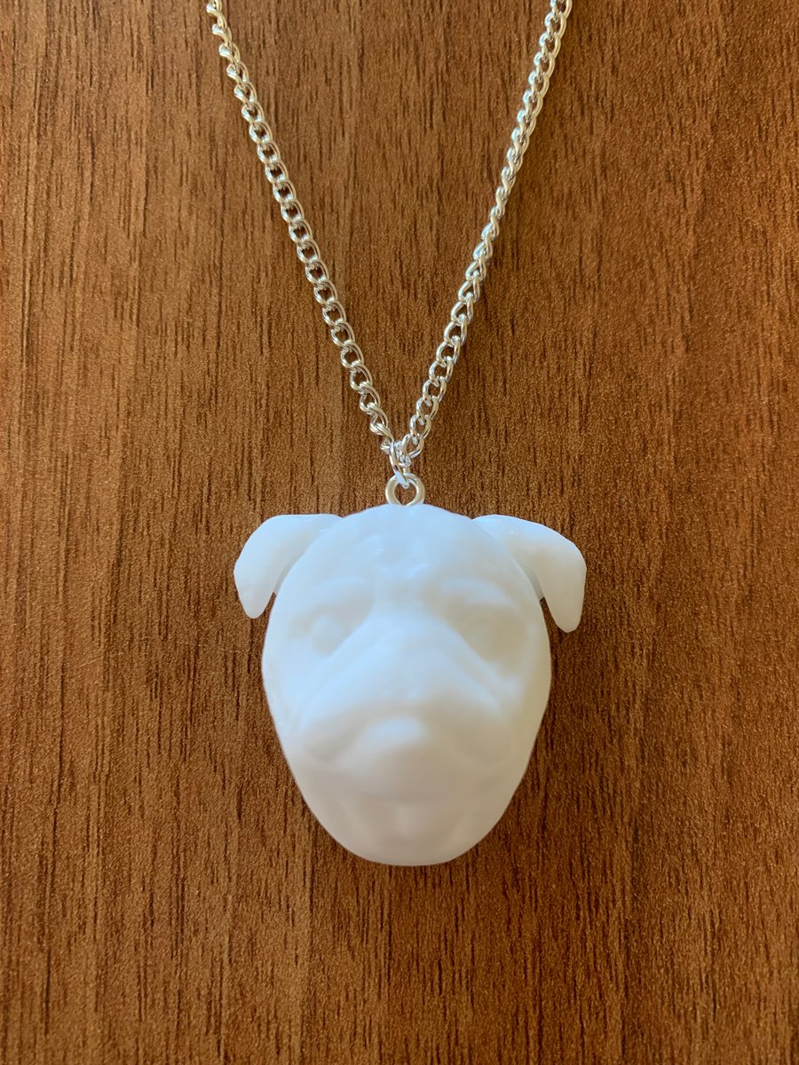 3D printed Pug necklace
