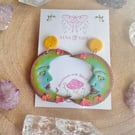 Crescent Moon Polymer Clay earrings