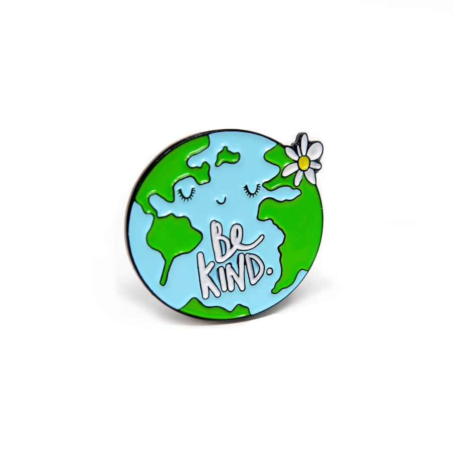 Be Kind World enamel pin badge