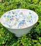 Blossom Oriental Bird Glass Bowl