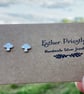 Tiny Silver Toadstool Studs - Fine Silver Fly Agaric Mushroom Earrings - Image 3