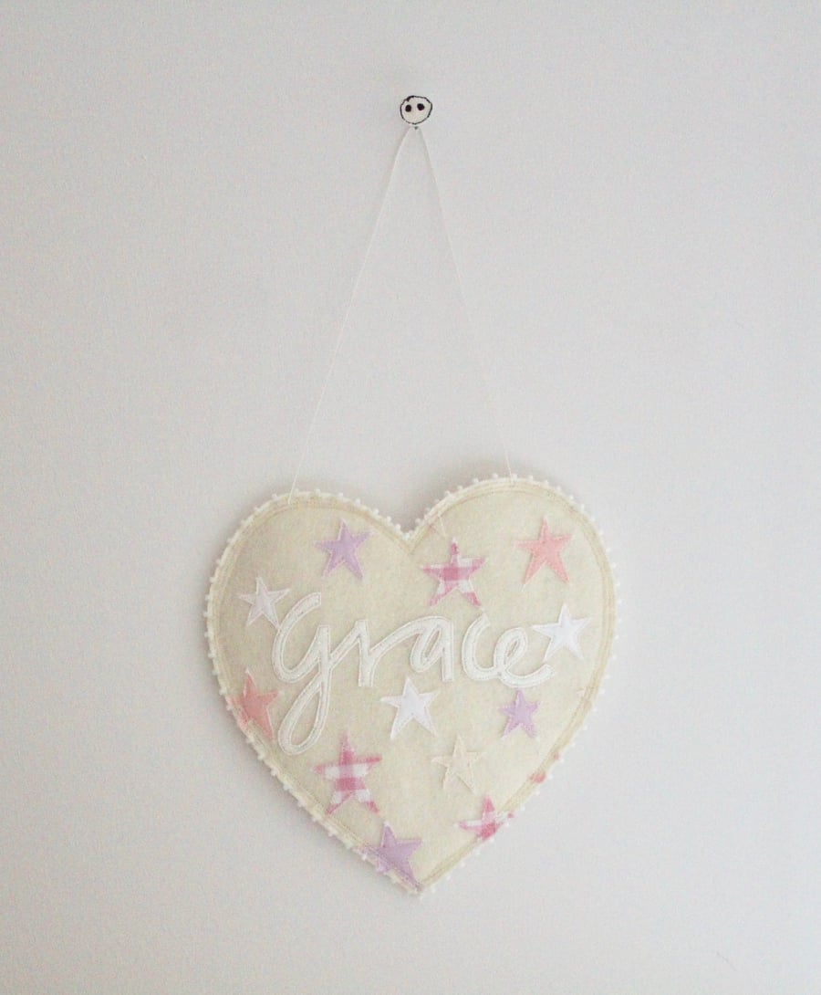 Special Order for A.M. - 'A Heart for Grace' - Hanging Decoration