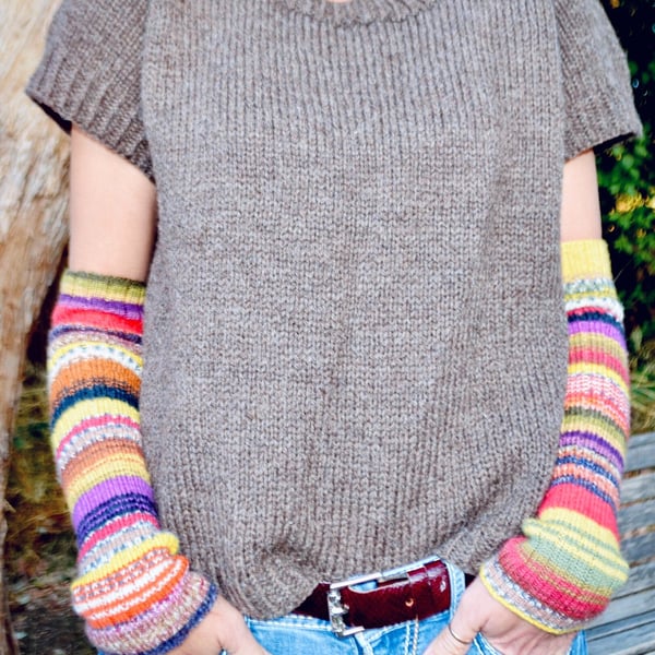 Warm Hugs Arm Warmers Kit by Jen Yard every.thing.shapes.us