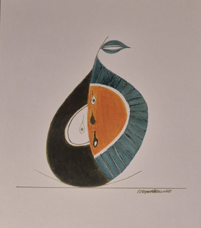 Orange fruit pips in green