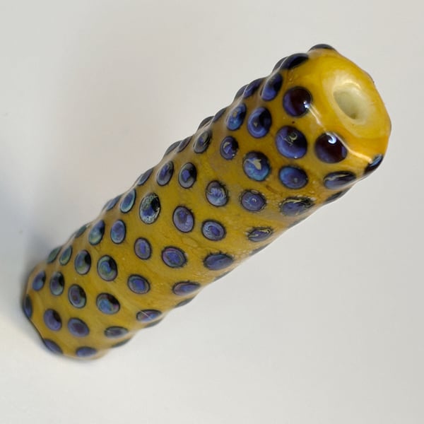 Handmade multicoloured lamp work glass focal bead